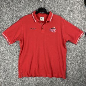 Nascar Shirt Mens Extra‎ Large Red Lee Sport Polo VTG Short-Sleeve Daytona 500